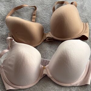 Victoria's Secret Tan and Cream Bras